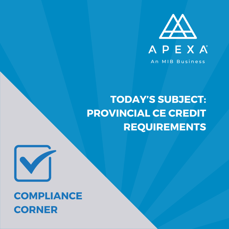 Provincial CE Credit Requirements